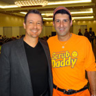 Steve G. Jones with 'Scrub Daddy' Aaron Krause at Shark Tank