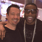 Steve G. Jones with professional boxer Jean-Thenistor Pascal