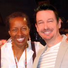 Steve G. Jones with Rickie Byars Beckwith at Agape International Spiritual Center