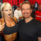Steve G. Jones with Larissa Reis, bodybuilder and fitness model
