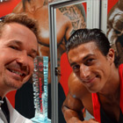 Steve G. Jones with Sadik Hadzovic, IFBB Professional Bodybuilder